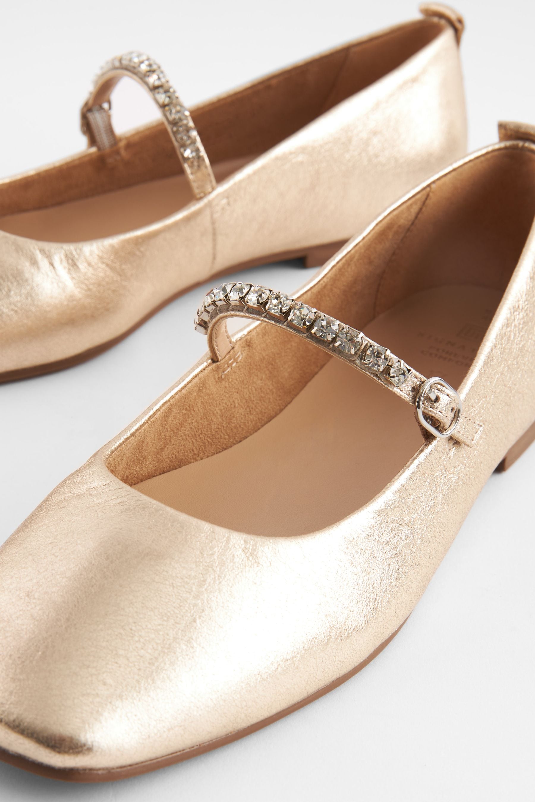 Gold flat shoes discount uk