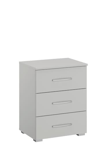 Rauch Grey Cameron 3 Drawer Bedside Table