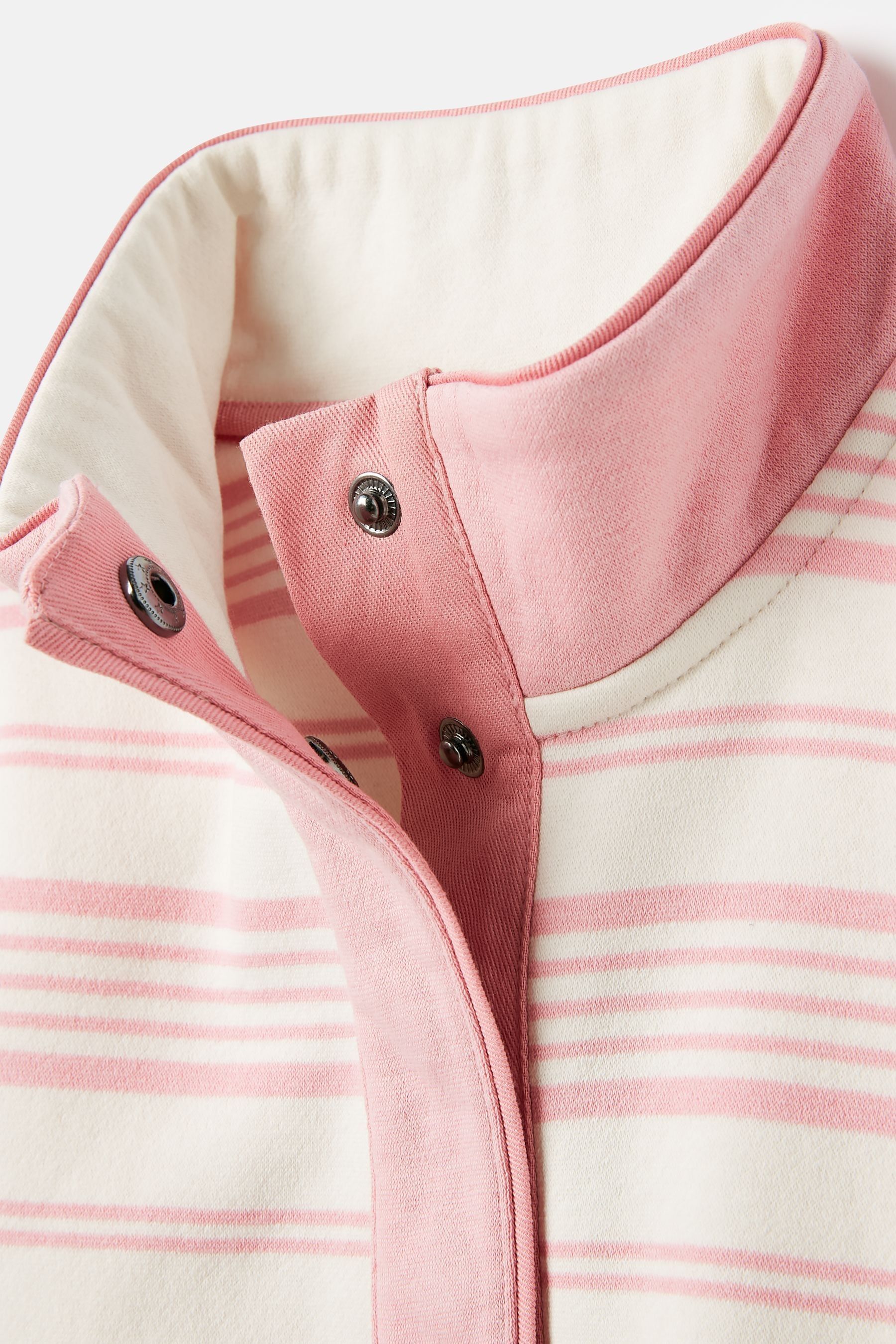 Buy Joules Kids Burnham Pink Stripe Funnel Neck Sweatshirt from Next Luxembourg