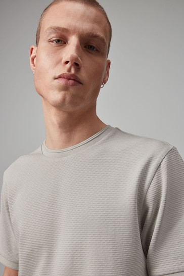 Grey Textured T-Shirt