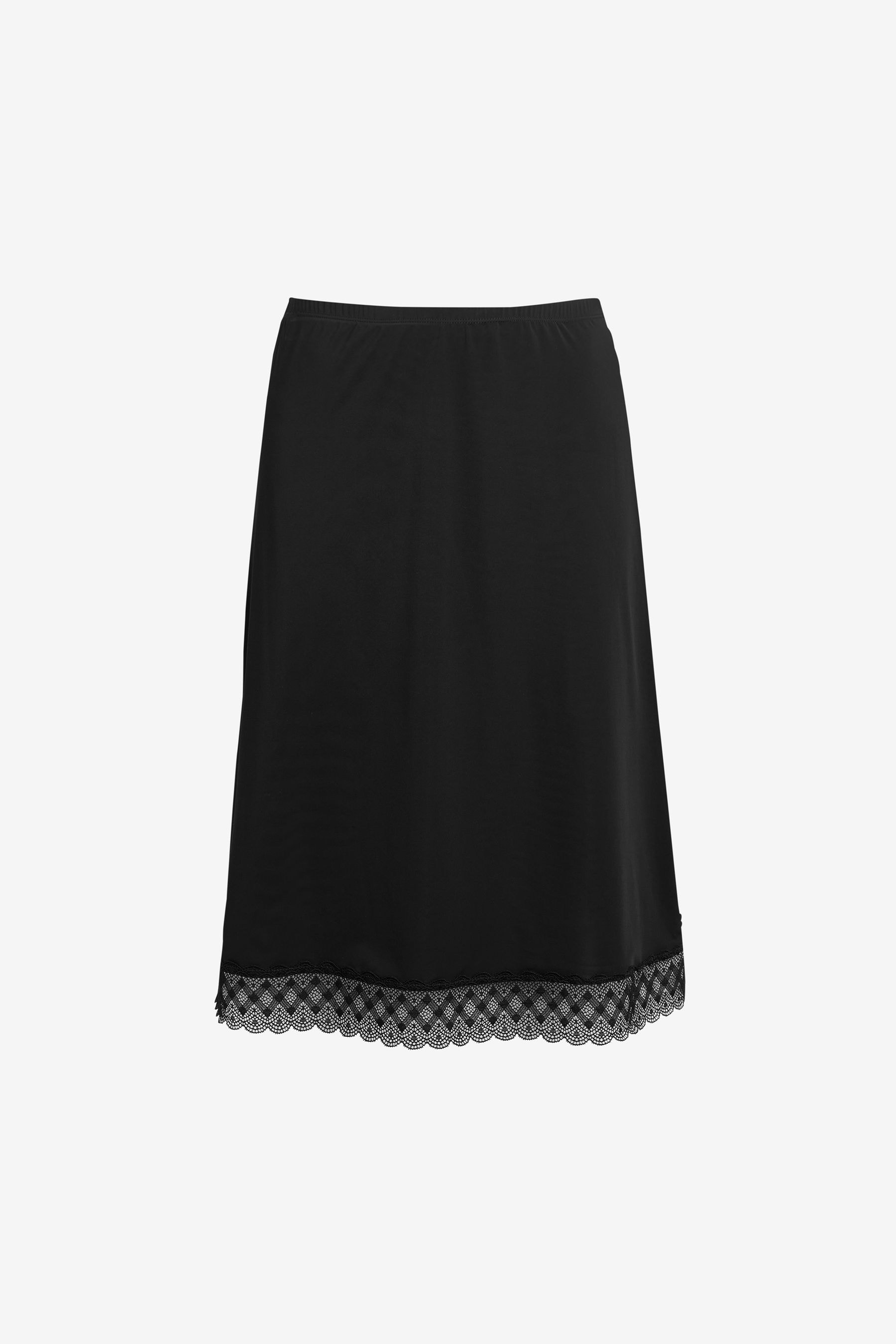 Black Nude Microfibre Long Half Slips Two Pack