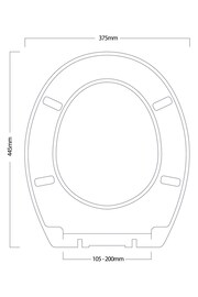 Showerdrape Grey Norfolk Soft Close Wooden Toilet Seat - Image 4 of 4