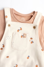 Cream Peach Dungarees And Bodysuit Baby Set (0mths-2yrs) - Image 7 of 9