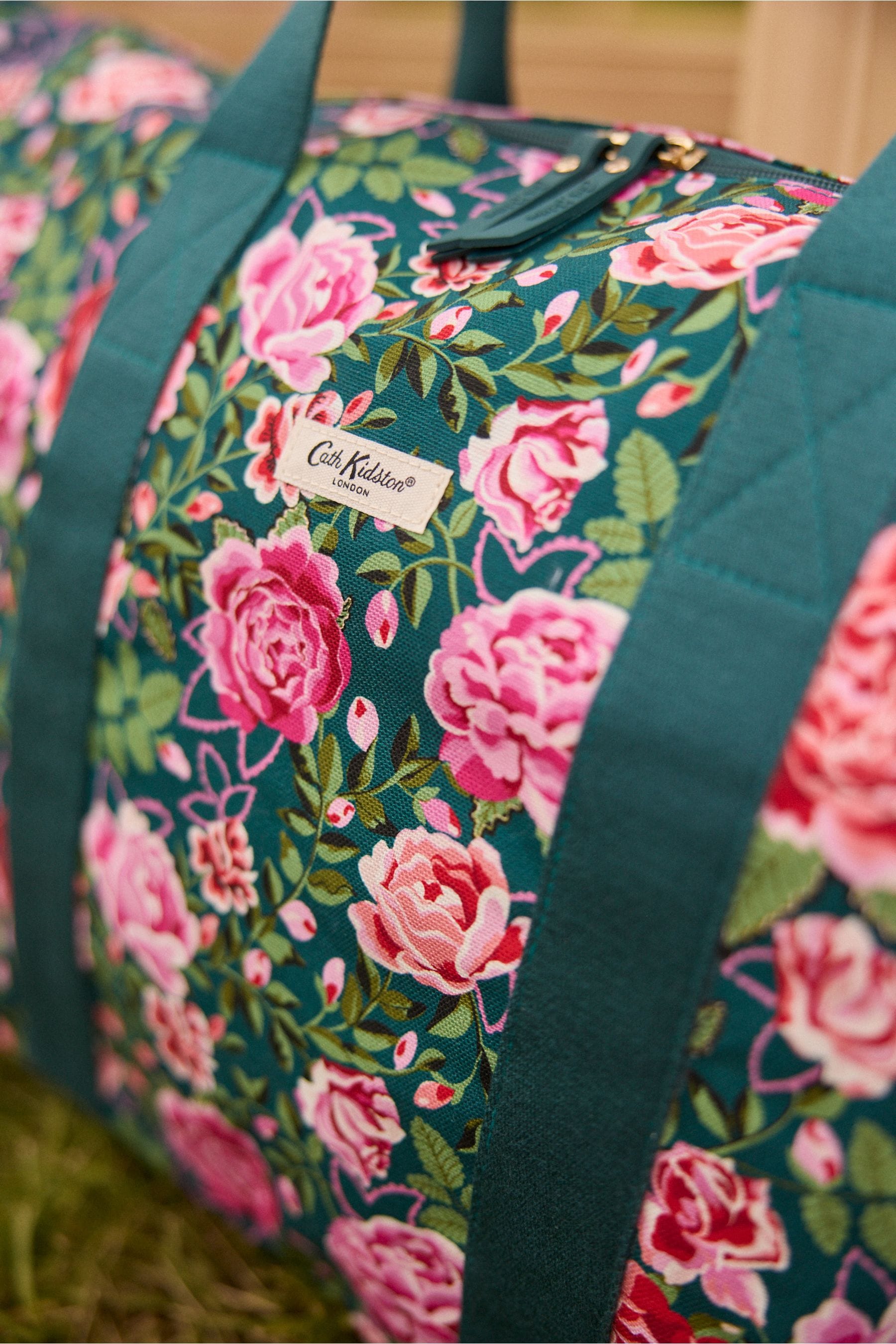 Cath Kidston Green Floral Overnight Travel Bag