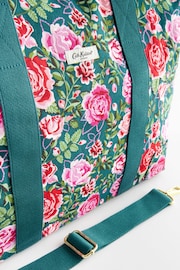 Cath Kidston Green Floral 100% Cotton Overnight Travel Bag - Image 9 of 12