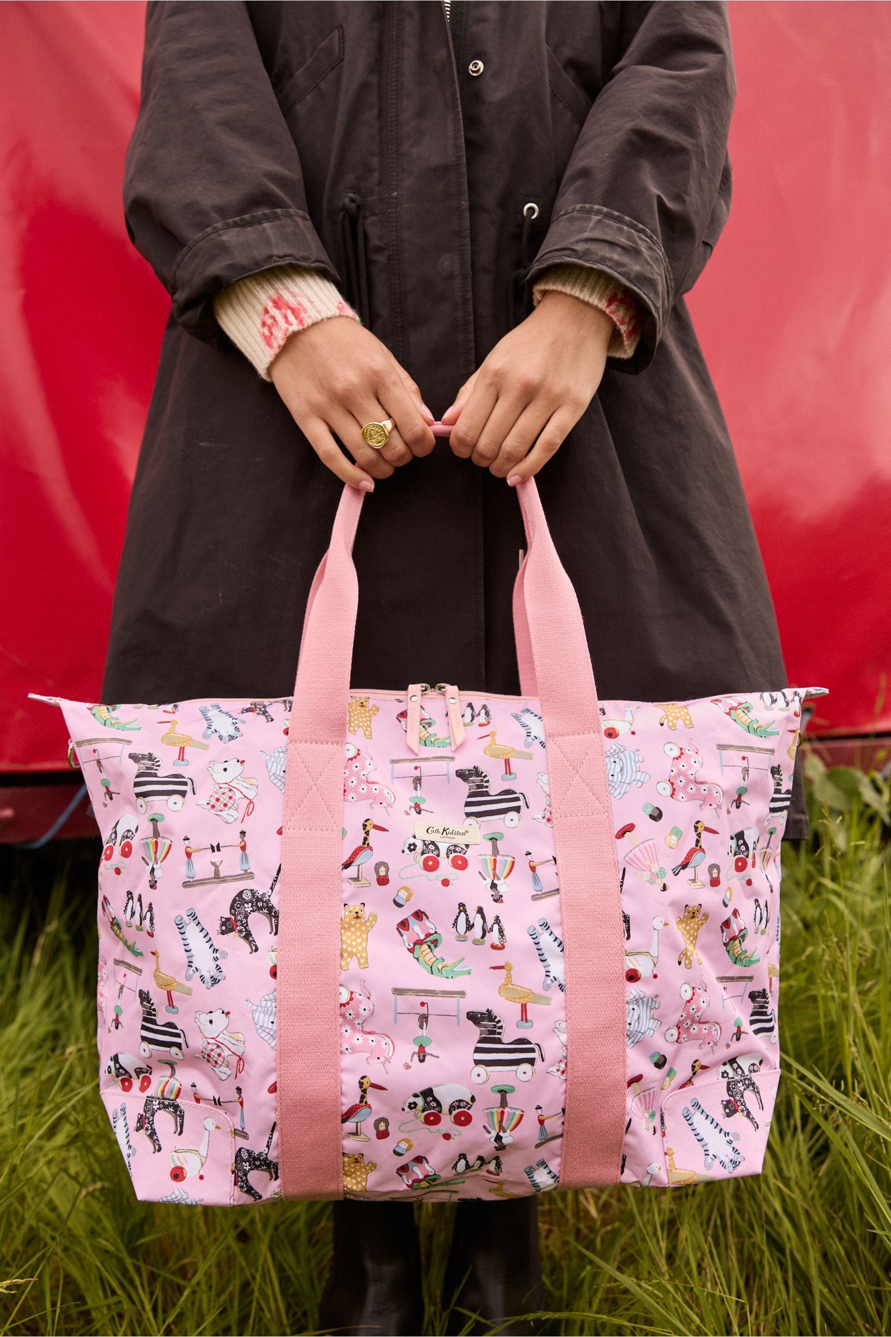 Cath Kidston Pink Toys Print Overnight Travel Bag onesize Womens
