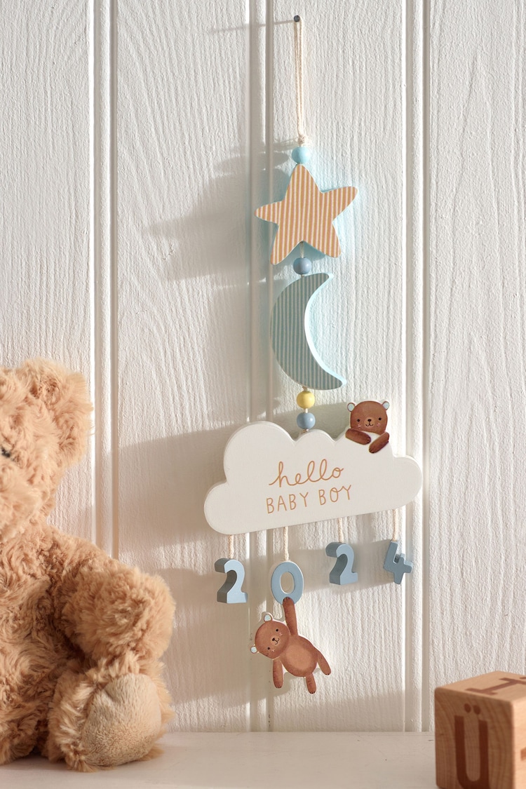 Blue Boy Born in 2024 Hanging Decoration - Image 1 of 3
