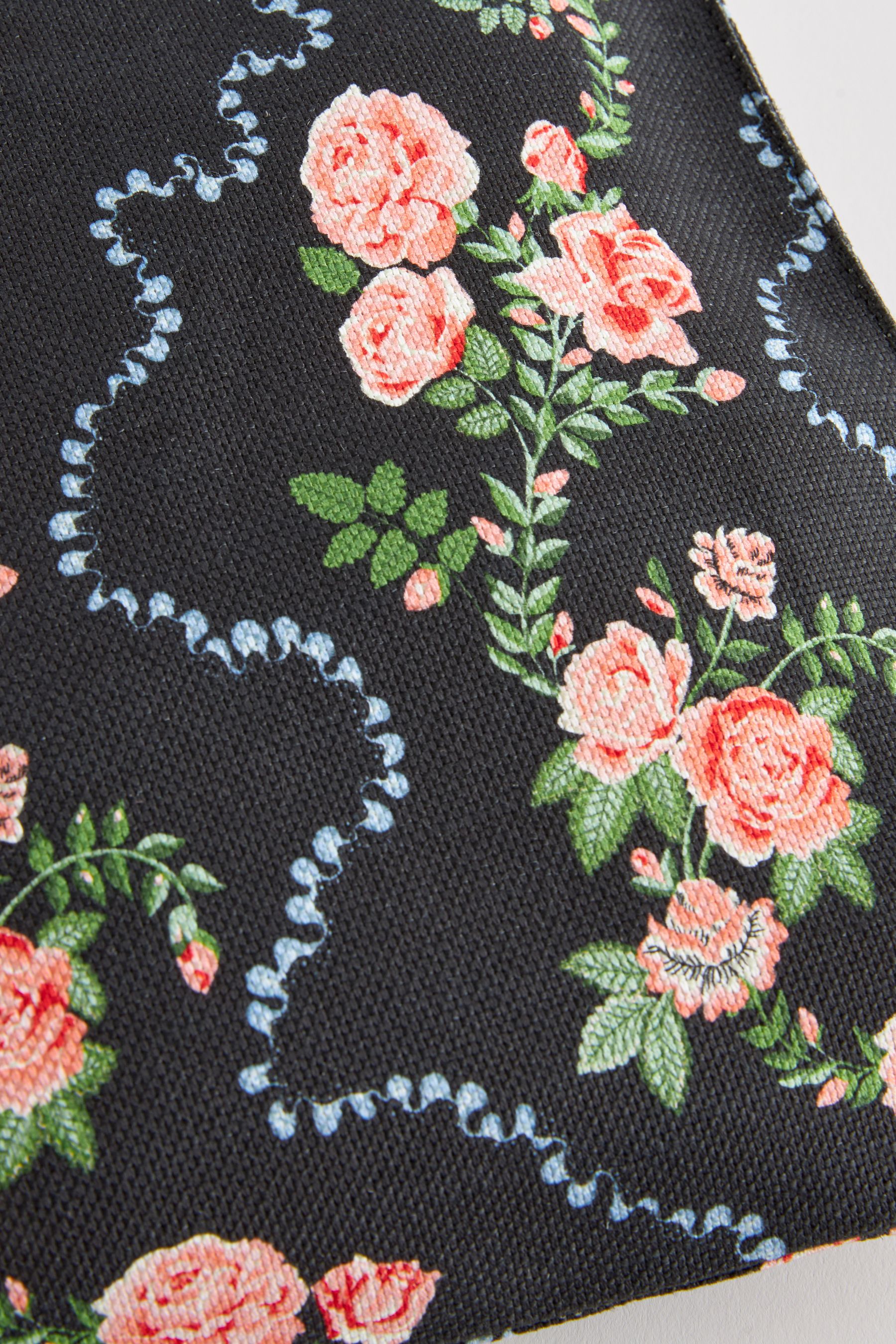 Black bookbag with roses shop