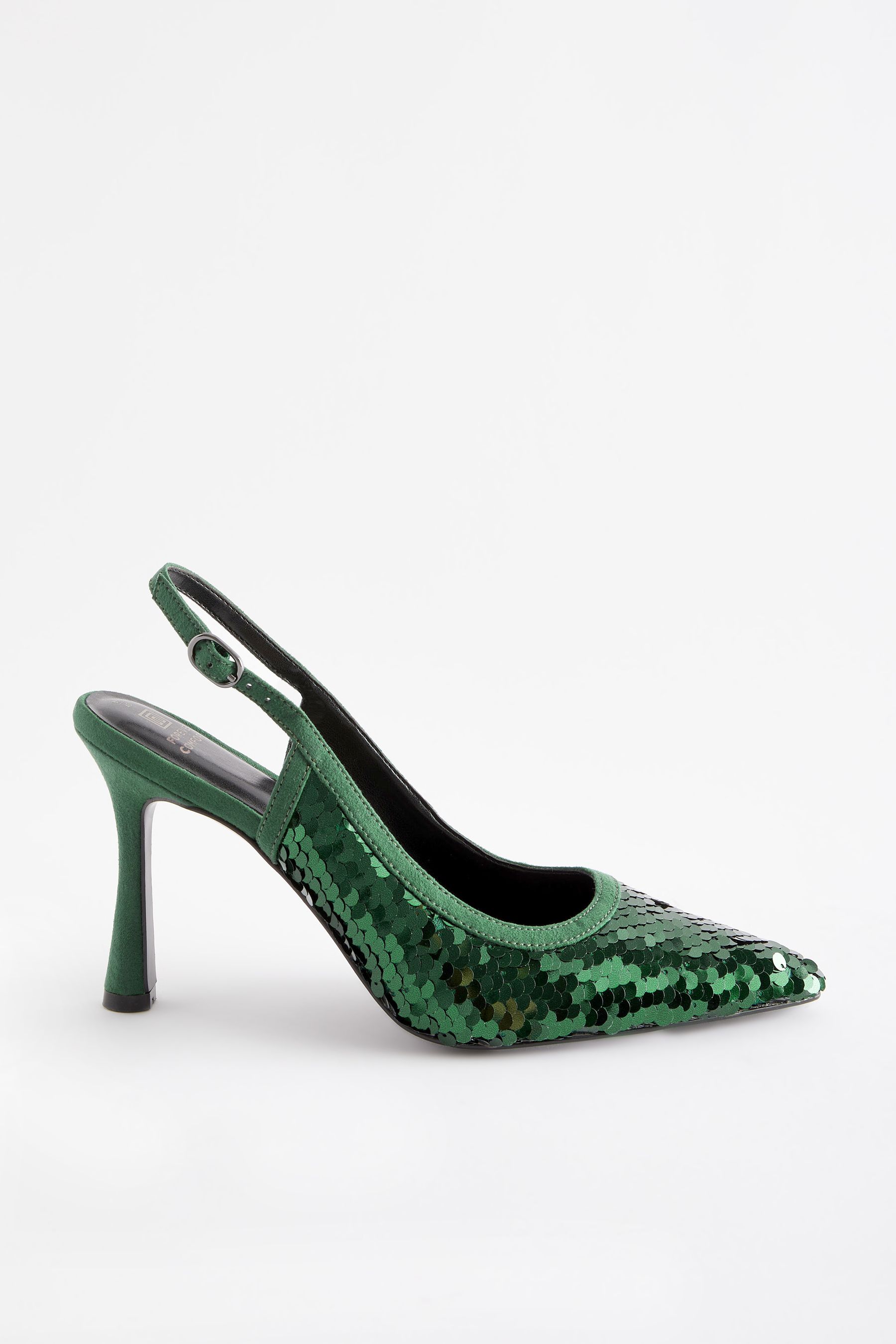 Green sequin heels top