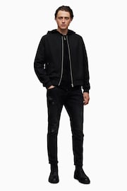 AllSaints Black Mode Merino Zip Hoodie - Image 3 of 5