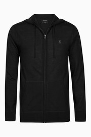 AllSaints Black Mode Merino Zip Hoodie - Image 5 of 5