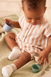 Rust/White Stripe Baby Woven Romper (0mths-2yrs) - Image 2 of 11