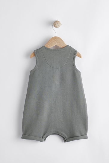 Charcoal Grey Baby Textured Jersey Romper (0mths-2yrs)