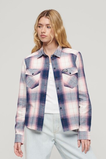 Superdry Pink Lumberjack Check Flannel Shirt