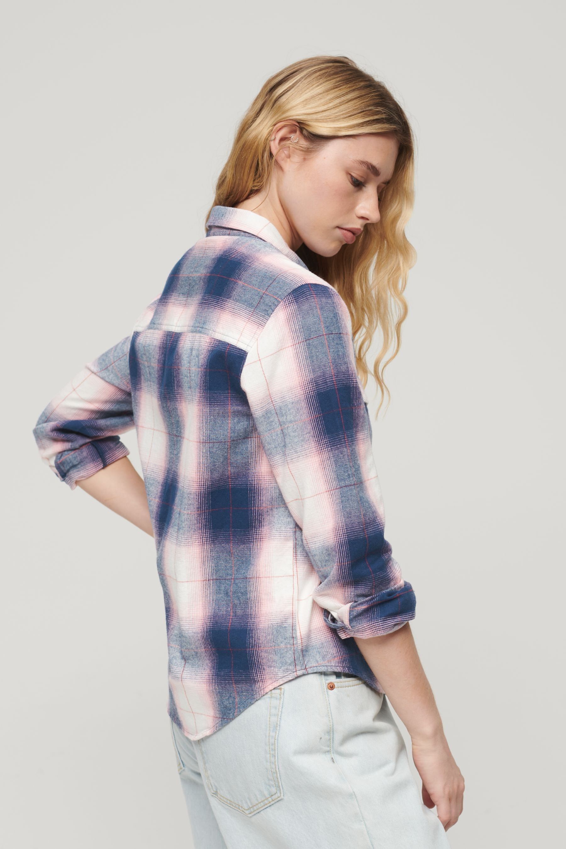 Superdry checked shirt with hood store