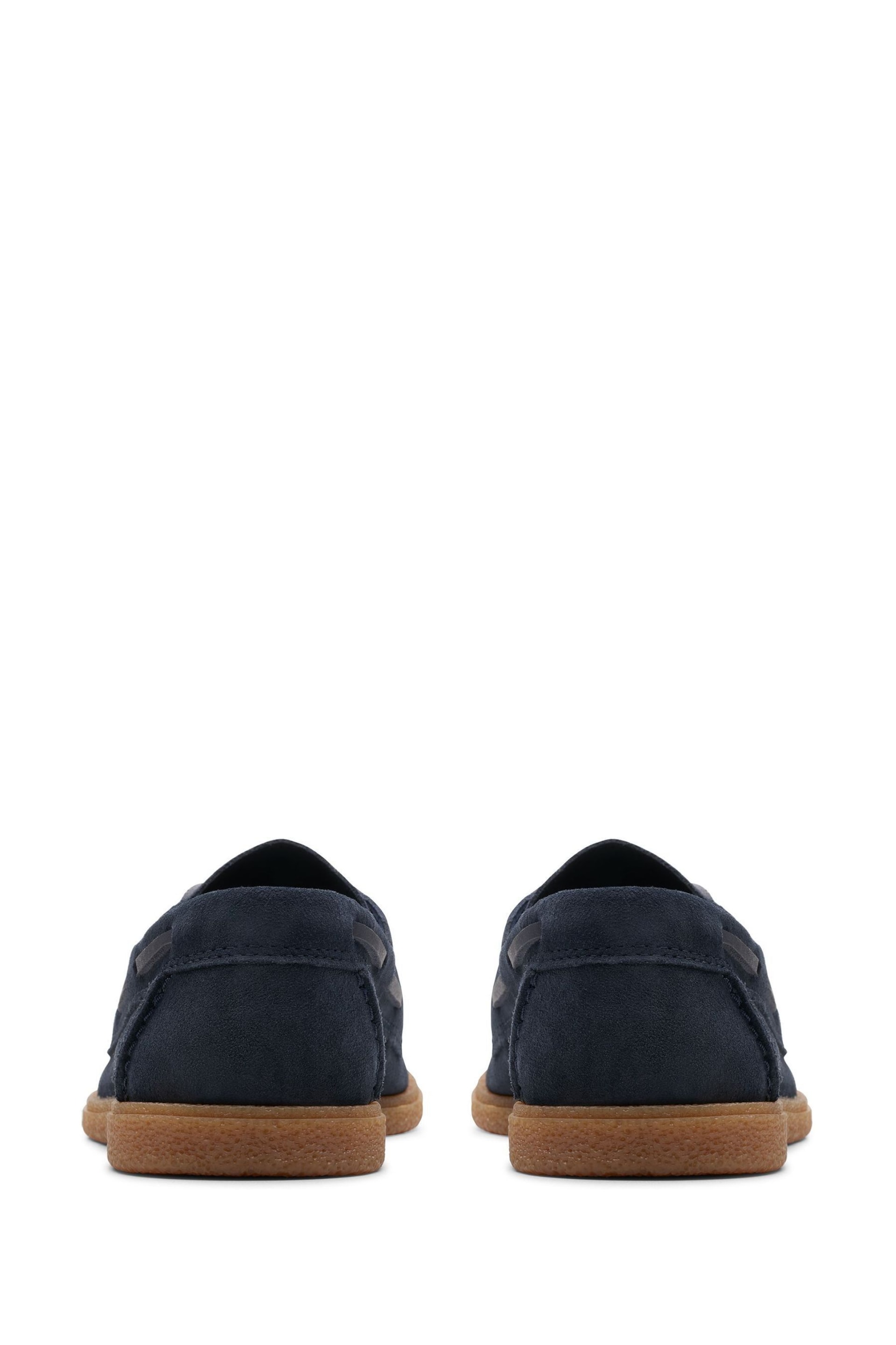 Clarks Blue Suede Clarkbay Go Shoes - Image 4 of 6