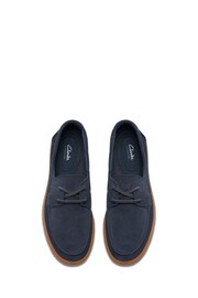 Clarks Blue Suede Clarkbay Go Shoes - Image 5 of 6