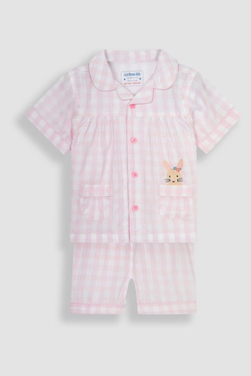 JoJo Maman Bébé Pink Woven Pyjamas