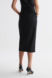 Reiss Black Sian High Rise Midi Pencil Skirt - Image 4 of 4