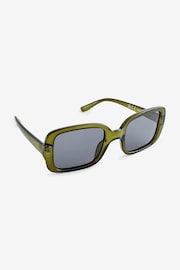 Green Polarised Rectangle Sunglasses - Image 3 of 6