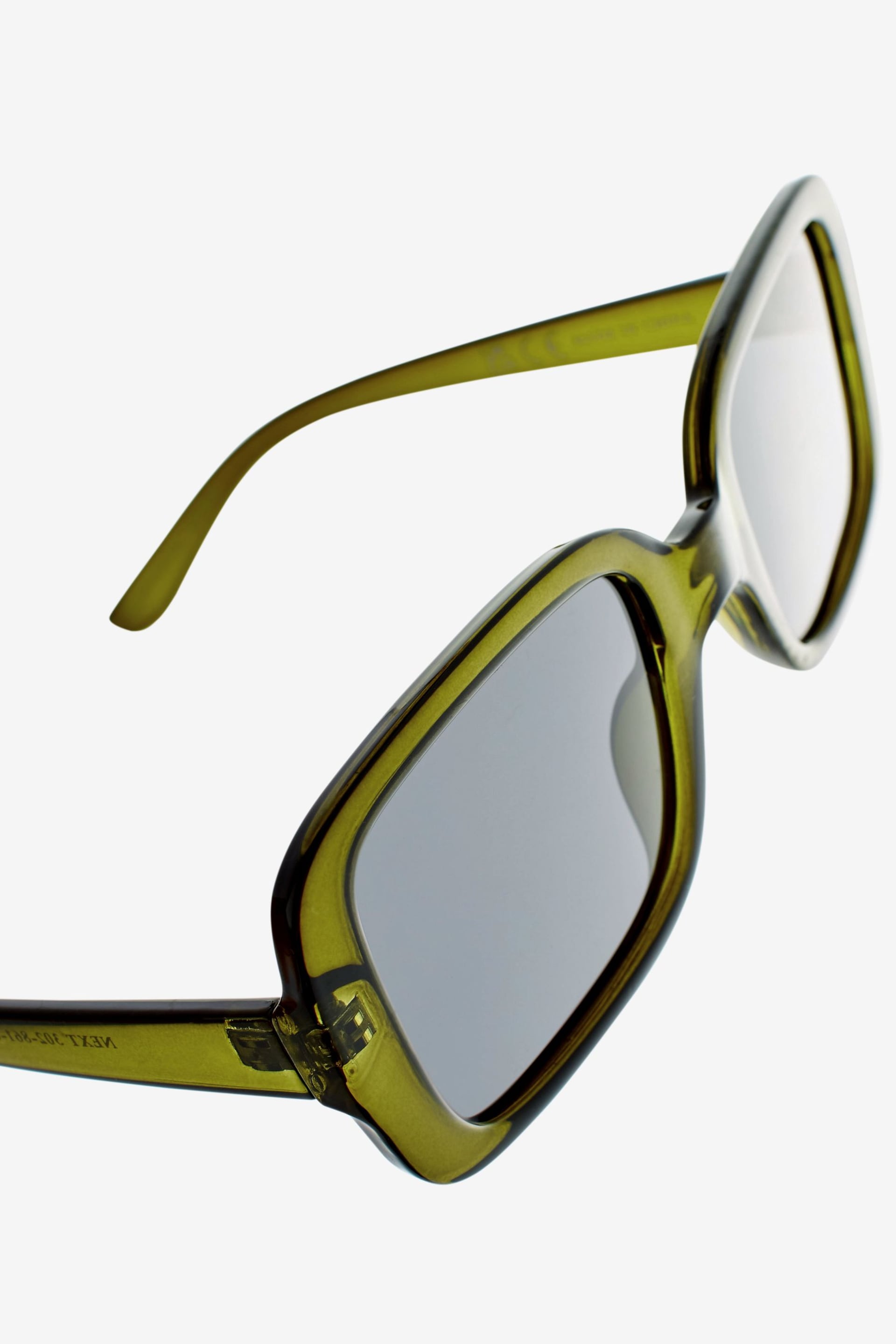 Green Polarised Rectangle Sunglasses - Image 5 of 6