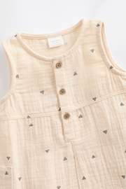 Cream Abstract Print Woven Baby Jumpsuit (0mths-2yrs) - Image 7 of 10