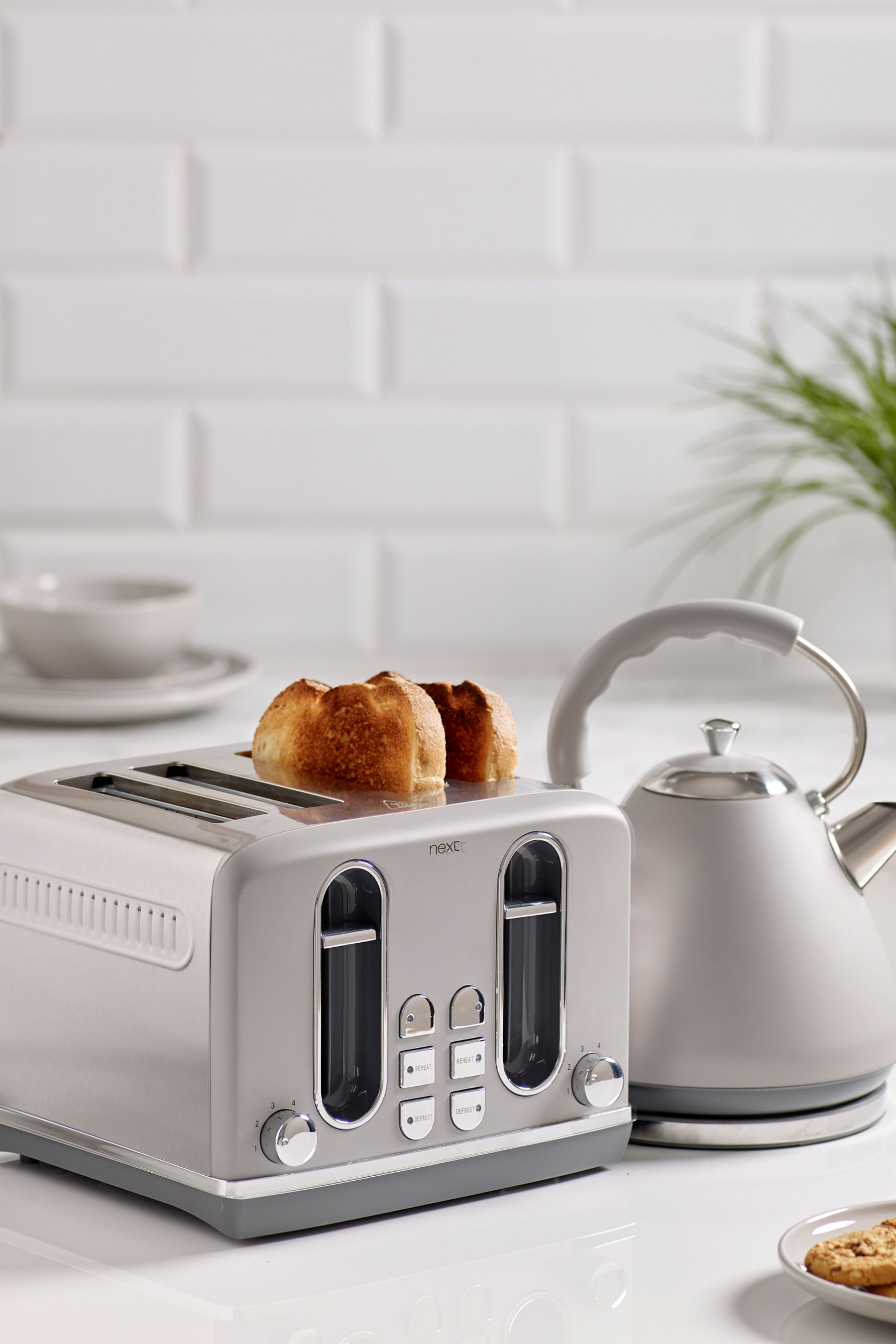 Grey and shop white kettle