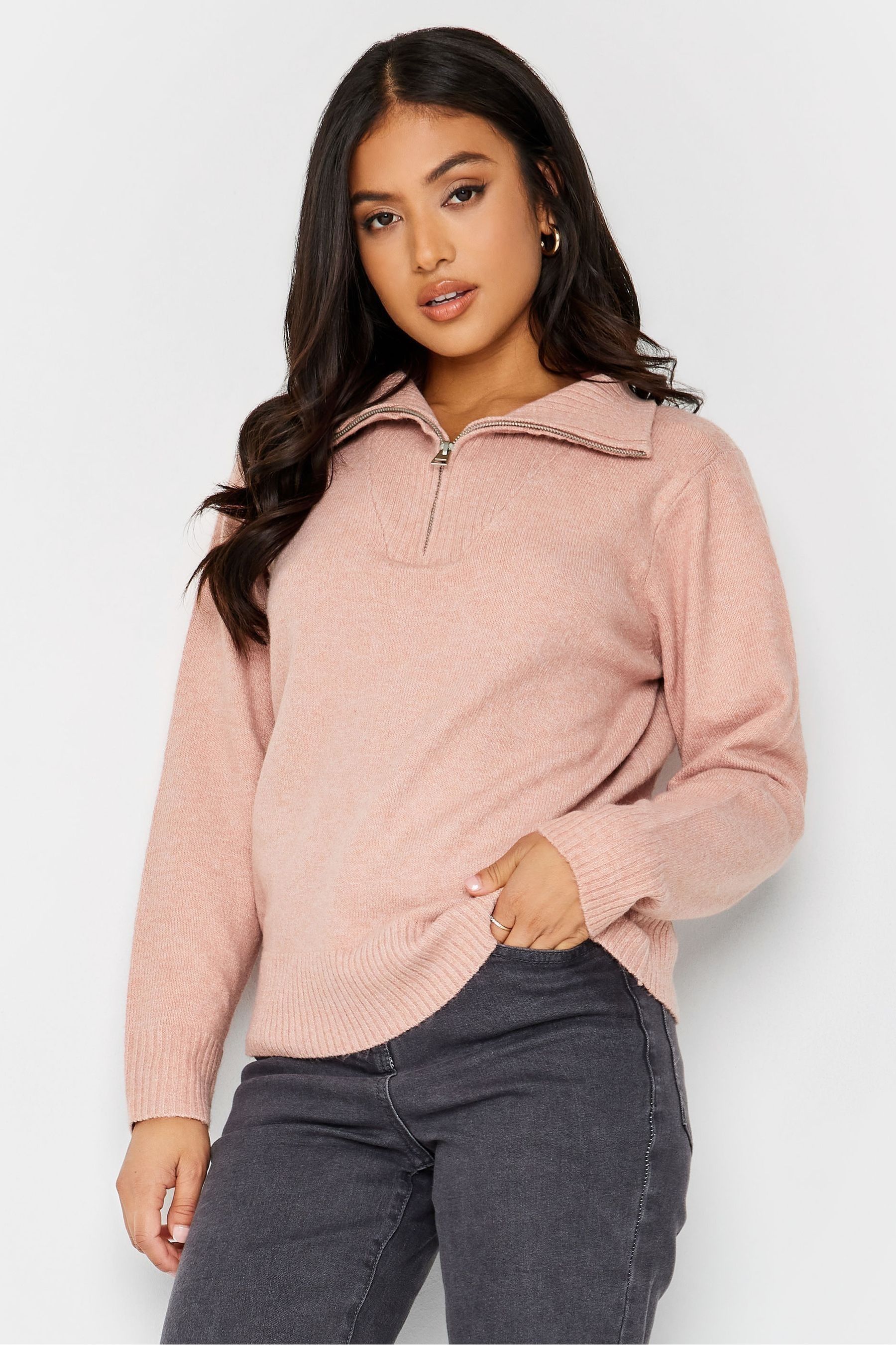 Petite pink jumper sales