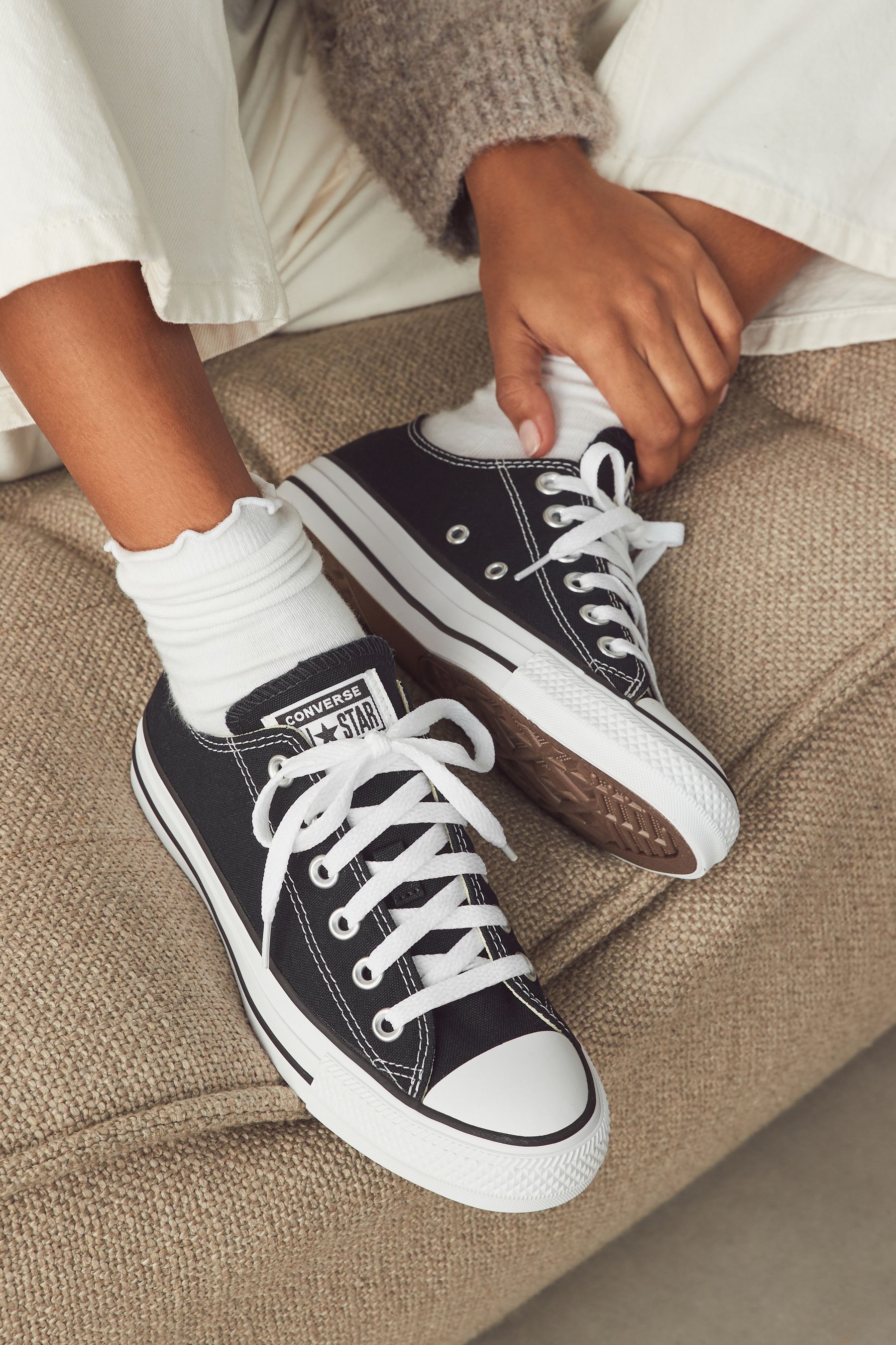 Buy Converse Black Standard Fit Chuck Taylor All Star Ox Trainers from the Next UK online shop