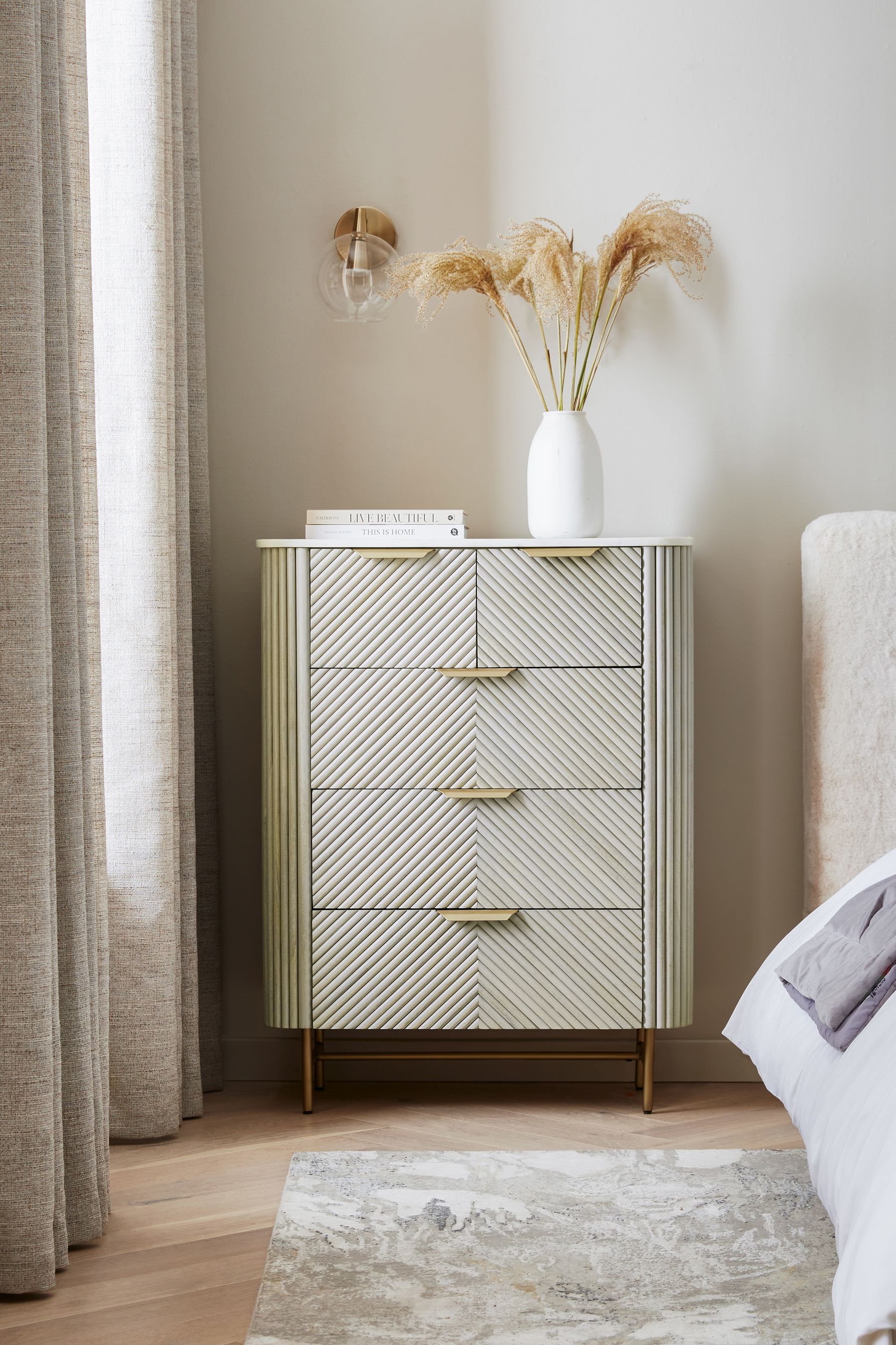 Light gray clearance chest of drawers