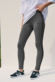 adidas Grey Sportswear 3 Stripes Leggings - Image 1 of 6