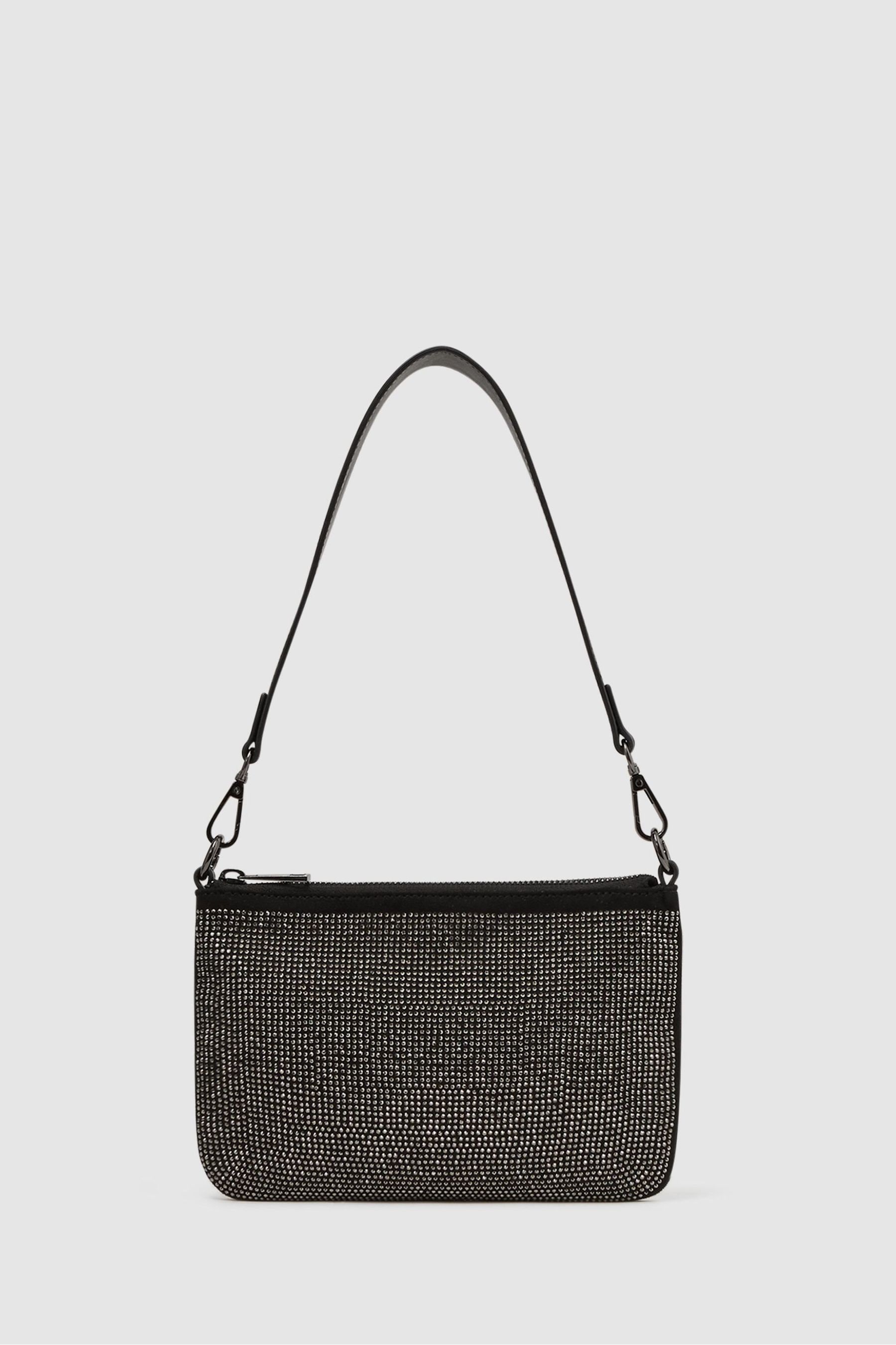 Buy Reiss Black Clementine Embellished Shoulder Bag from Next Ireland