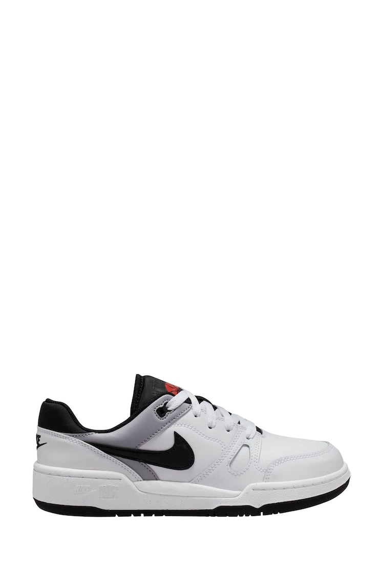 Nike White/Black Youth Full Force Low-Top Trainers - Image 1 of 4