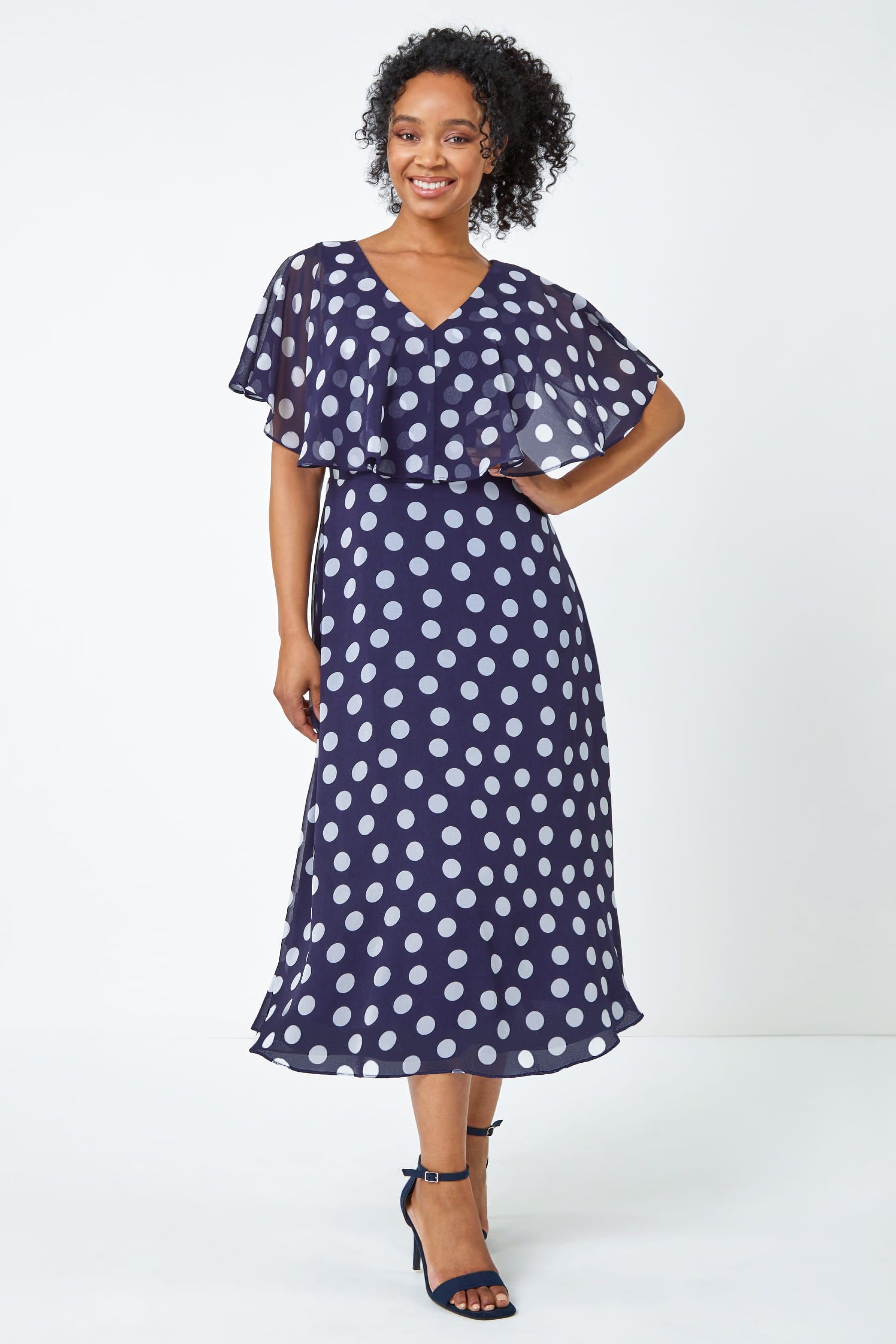 Chiffon polka clearance dot dress