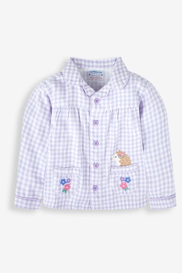 JoJo Maman Bébé Lilac Hedgehog Classic Check Pyjamas