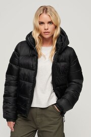 Superdry Black Sports Puffer Bomber Jacket - Image 1 of 7