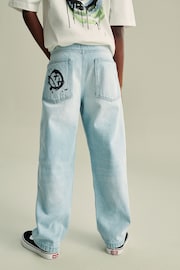 Light Blue Graffiti Print Jeans (3-16yrs) - Image 3 of 8