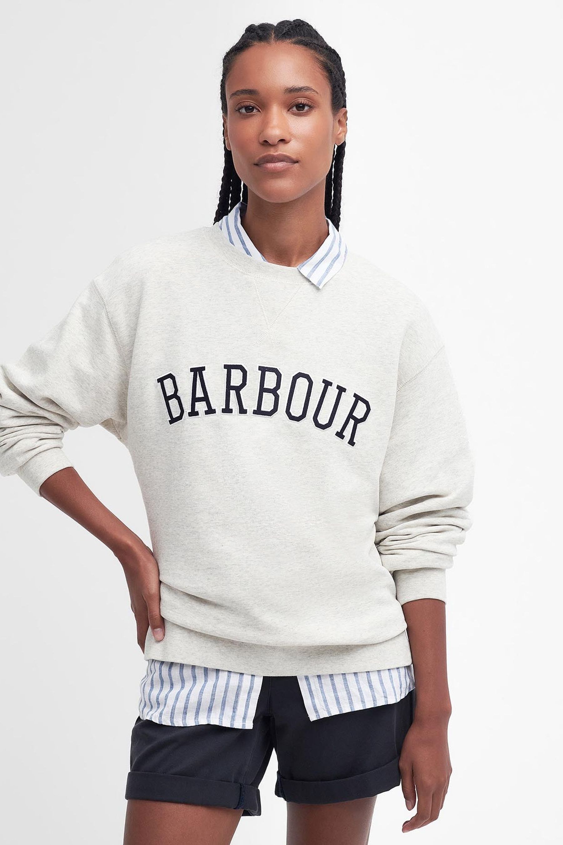 Buy Barbour Grey Northumberland 100 Cotton Sweatshirt from the Next UK online shop