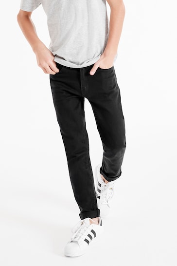 Black Denim Regular Fit Five Pocket Jeans (3-17yrs)