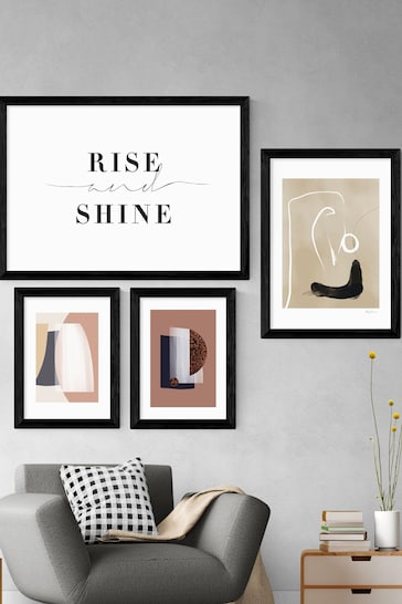 Black Rise And Shine by Honeymoon Hotel Framed Print