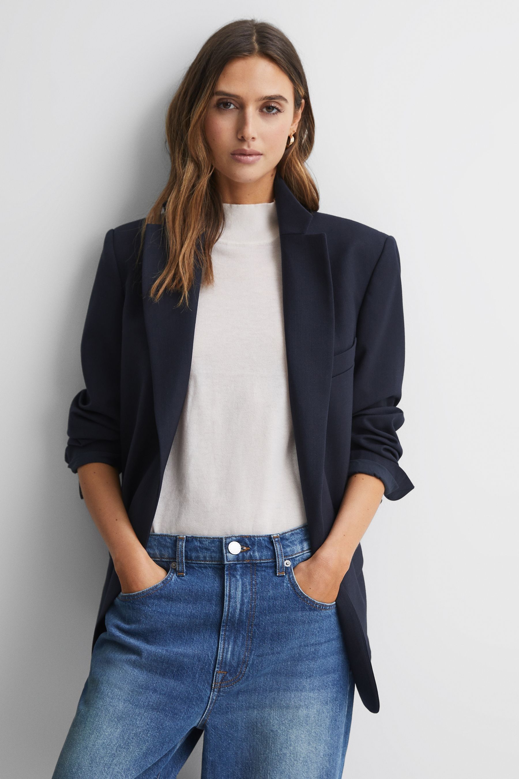 Buy Reiss Navy Fiona Petite Oversized Single Breasted Blazer from Next South Africa