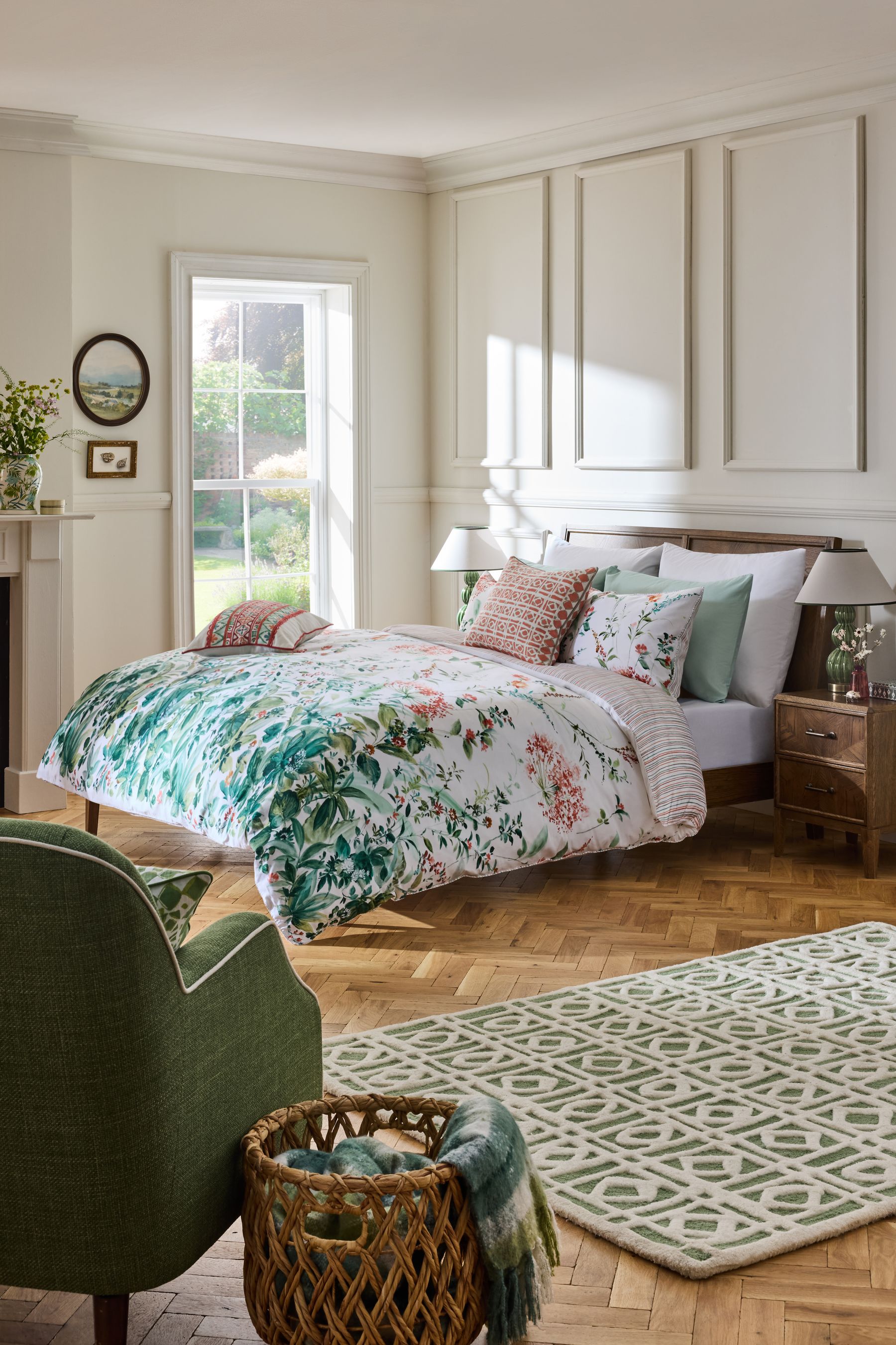 Buy Nina Campbell Multi 300 Thread Count 100 Cotton Meadow Floral Duvet Cover and Pillowcase Set from the Next UK online shop