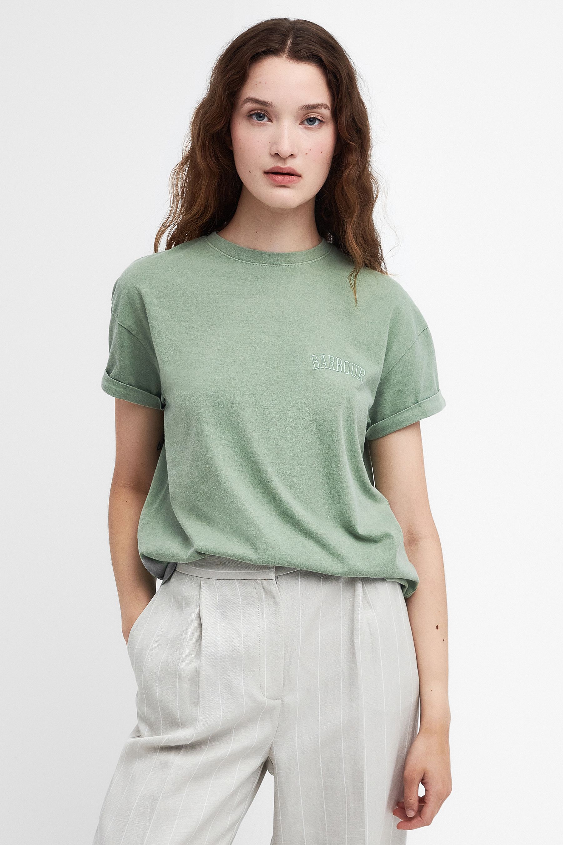 Barbour t store shirt womens Green