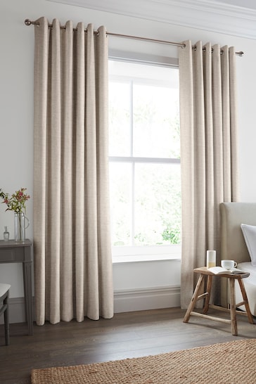 Laura Ashley Natural Swanson Made to Measure Curtains