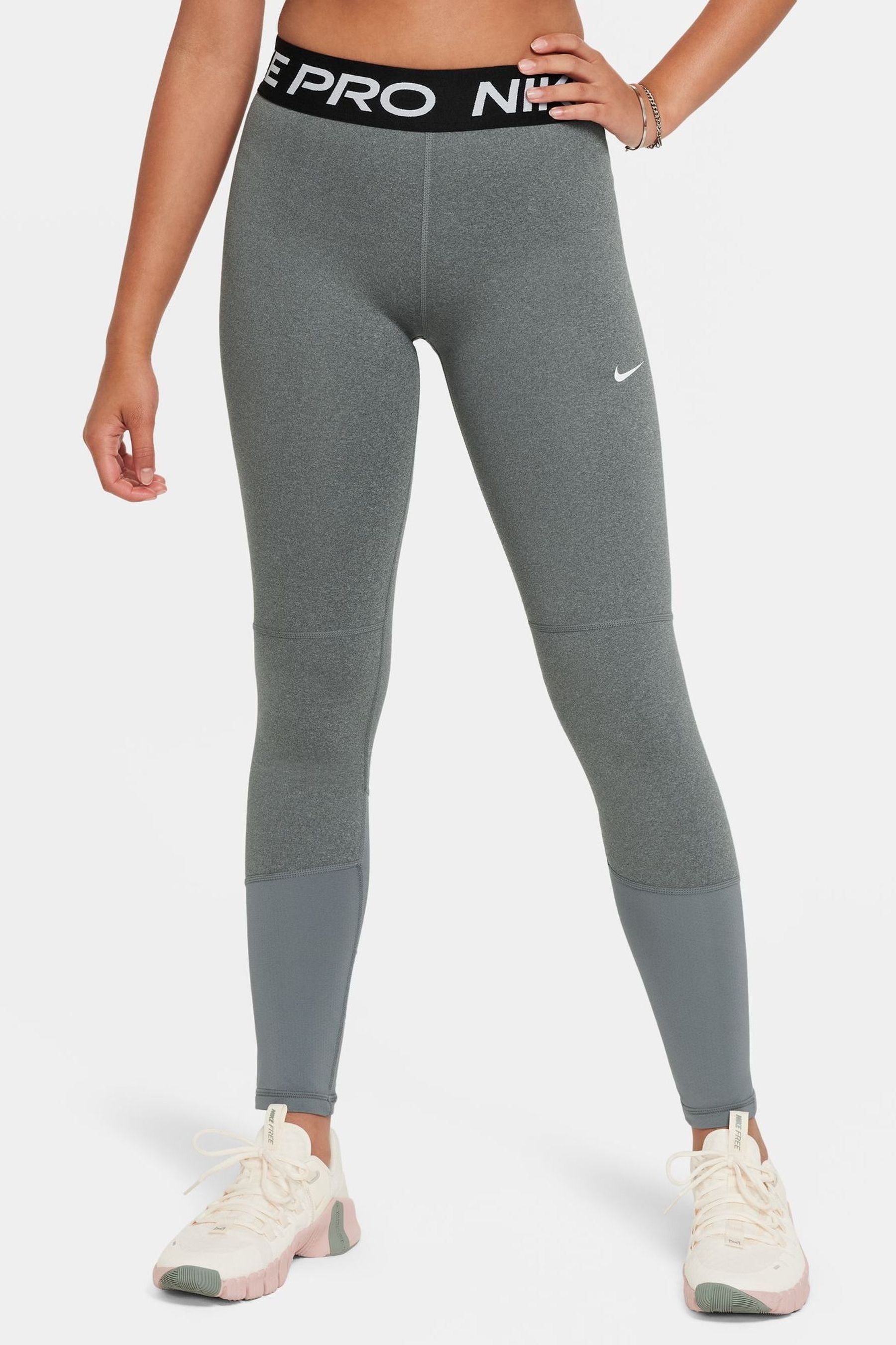 Buy Nike Grey Performance High Waisted Pro Leggings from the Next UK ...