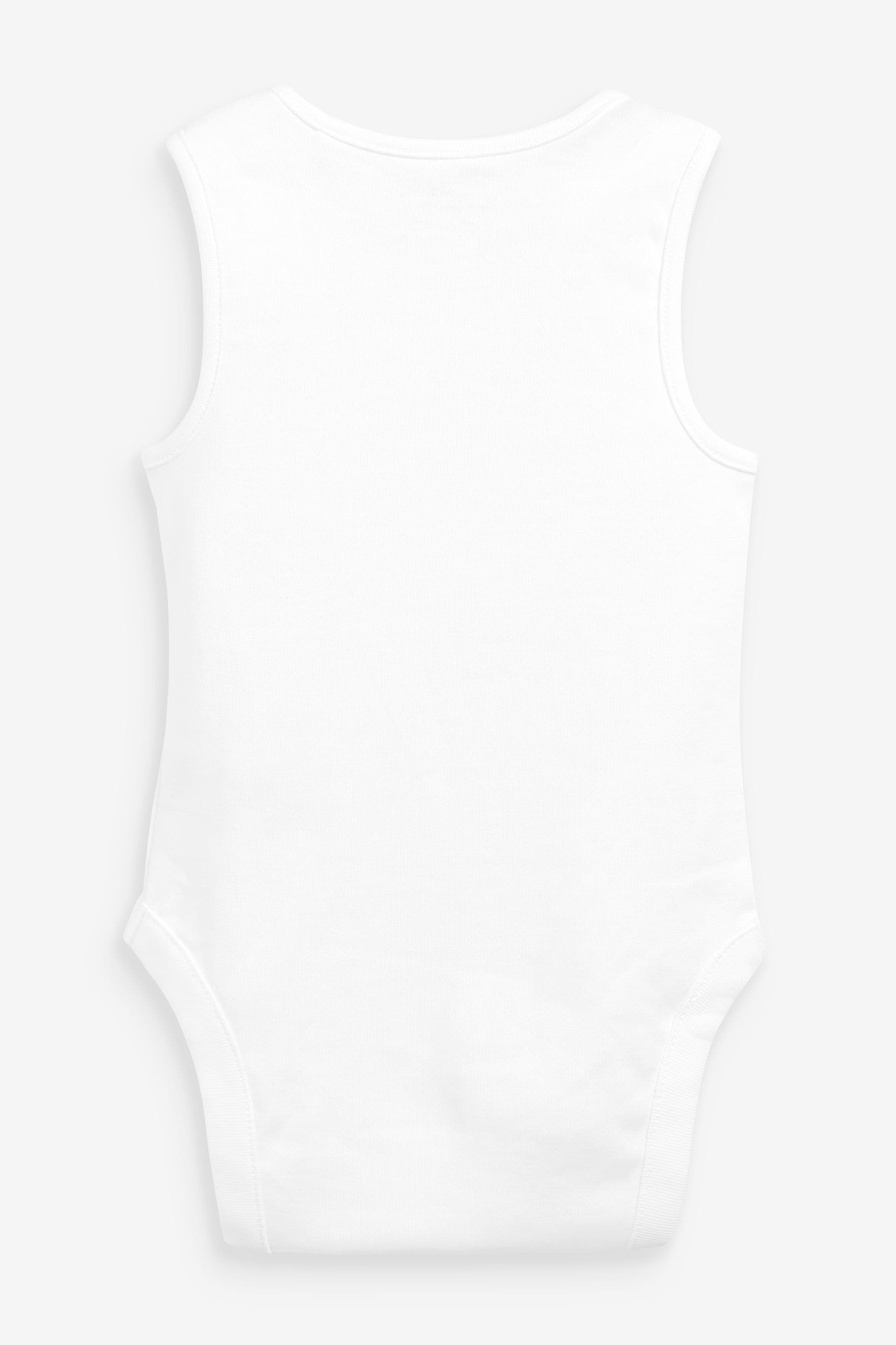 Buy White 5 Pack Baby Vest Bodysuits from Next Ukraine
