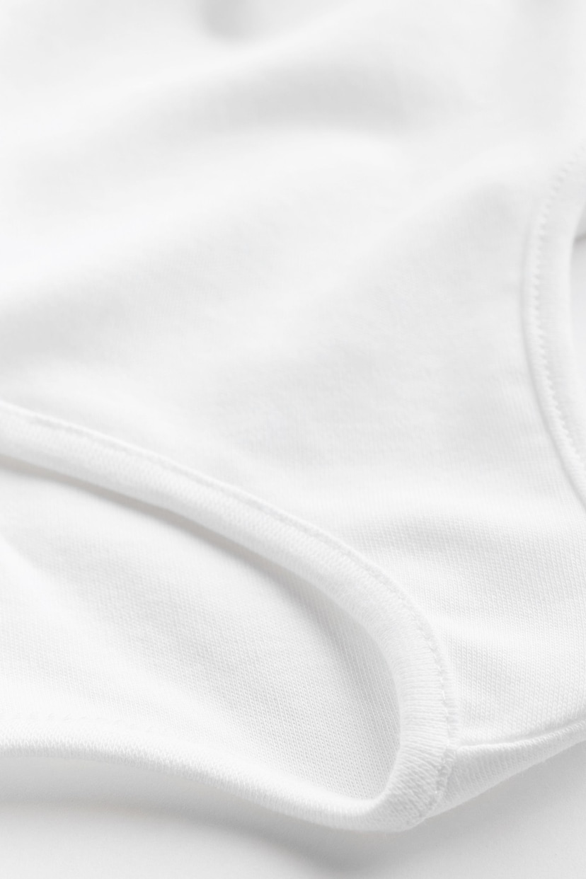 White 5 Pack Baby Vest Bodysuits - Image 5 of 5