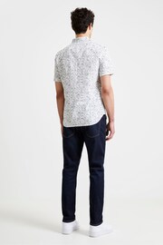 French Connection Geo Floral Short Sleeve White Shirt - Image 2 of 3