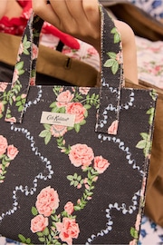 Cath Kidston Black Rose Small 100% Cotton Coated Bookbag - Image 2 of 8