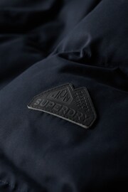 Superdry Blue Hooded Parka Jacket - Image 6 of 6